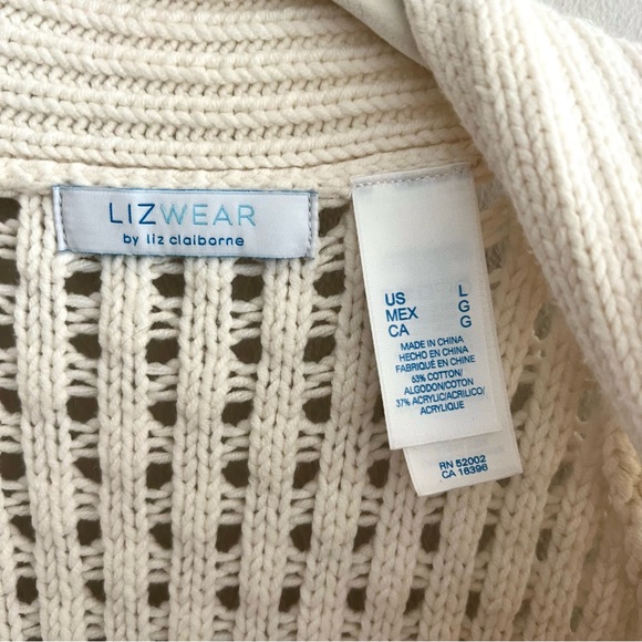 Lizwear size Large by Liz Claiborne one button sweater bolero style grea… - Picture 8 of 9